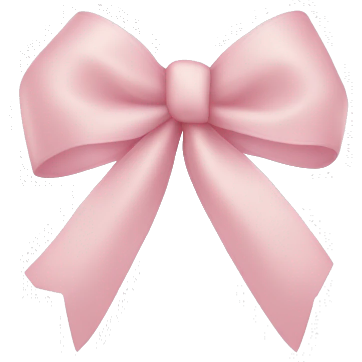 light pink ribbon bow emoji
