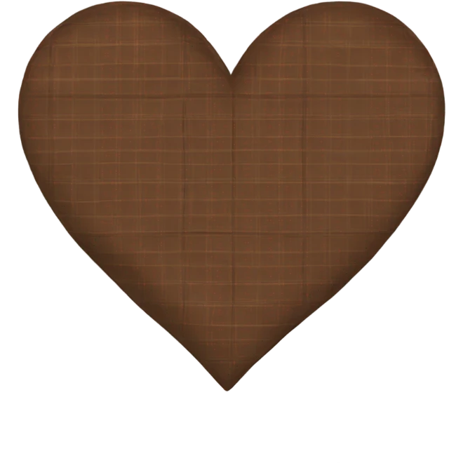 Brown plaid heart emoji