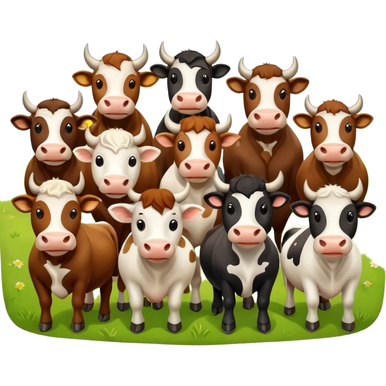 generate an emoji of a group of male and female bulls travelling together on holidays emoji