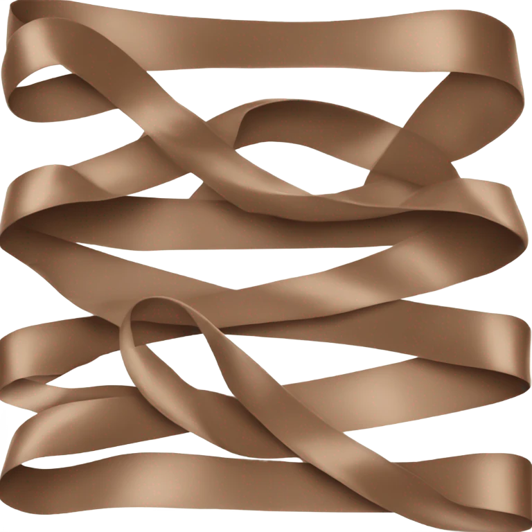 Brown ribbon emoji
