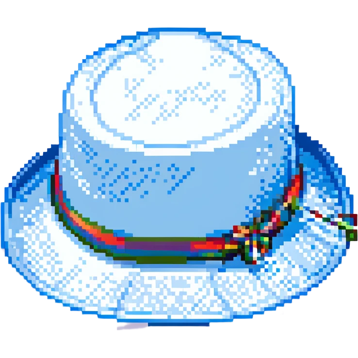 Синяя панамка со шнурком, no background emoji