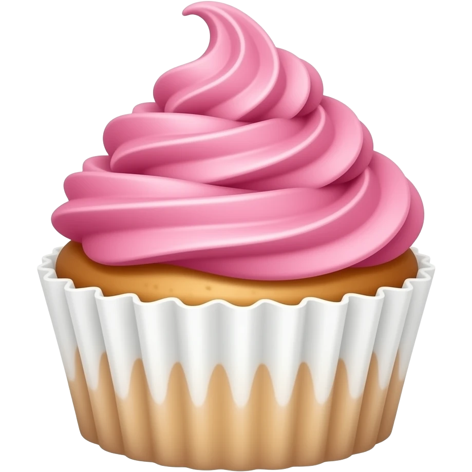 Cupcake with pink icing emoji
