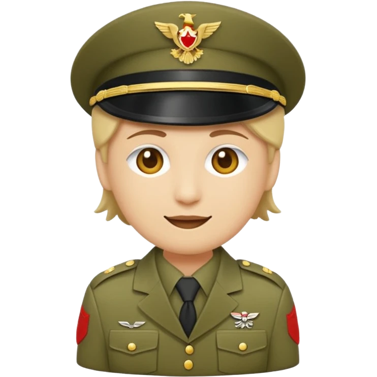 Eine salutierenden Emoji (Hautfarbe: weiß) in Armee Klamotten emoji