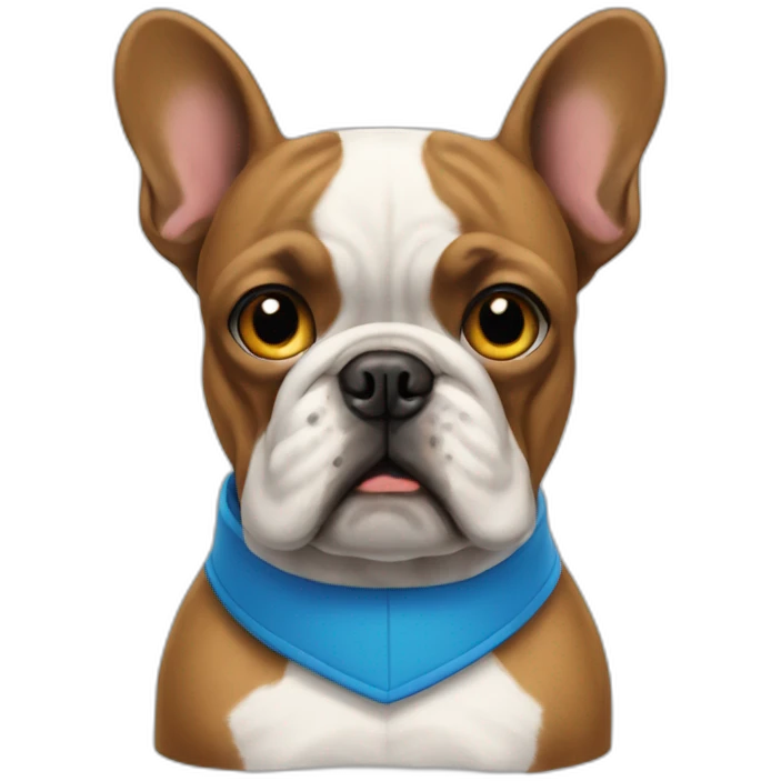 Bouledogue français qui fait du ski emoji