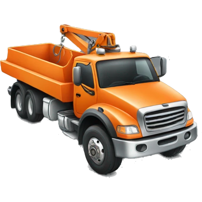 Orange tow truck  emoji