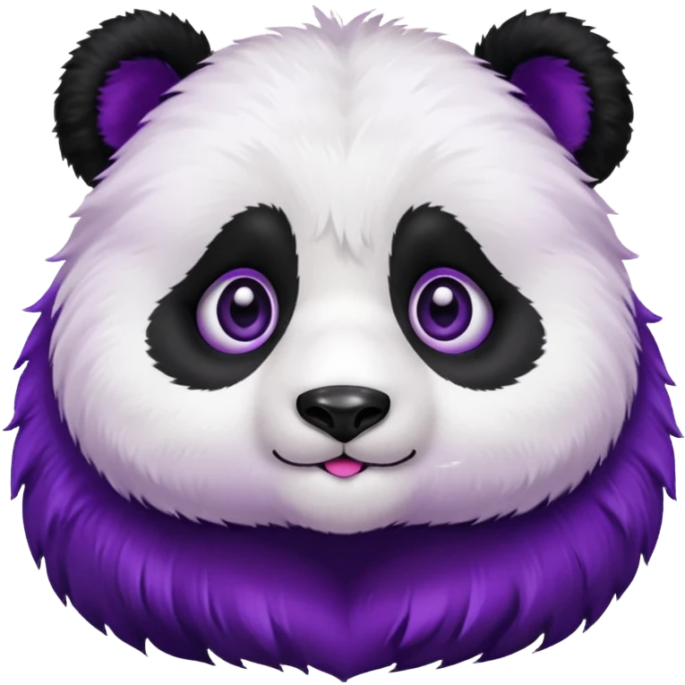 panda with purple color theme  emoji