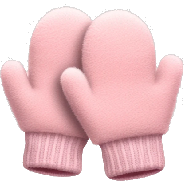 light pink fuzzy mittens emoji