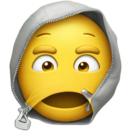 Zipped  shut mouth emoji emoji