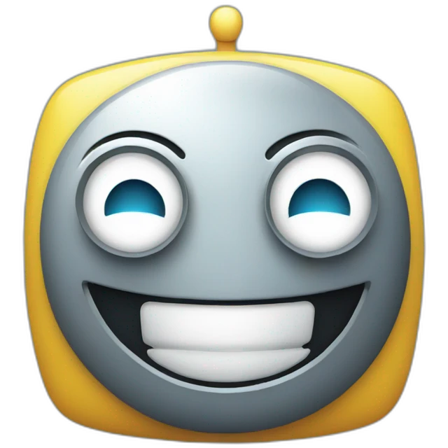 Smiling robot emoji