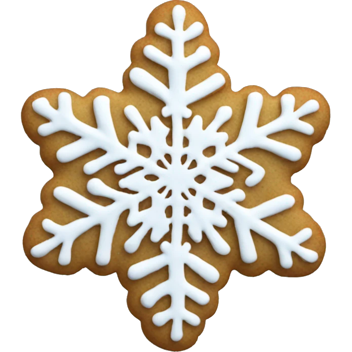 snowflake christmas cookie  emoji