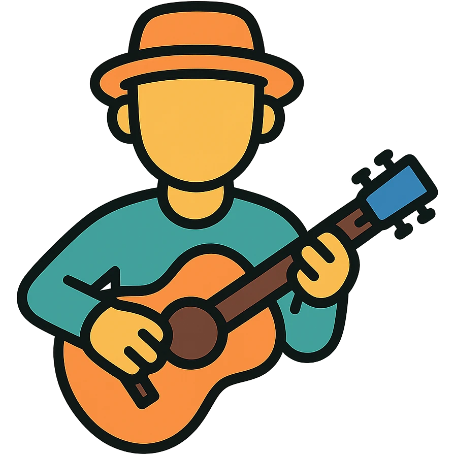 musician color outline icon style emoji
