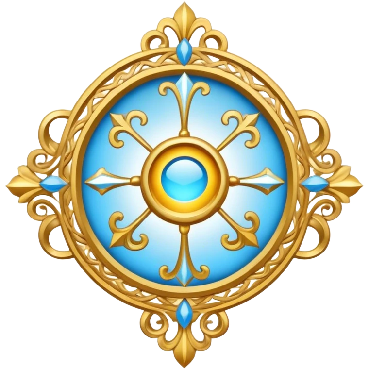 Apostle's emblem with a touch of light blue emoji