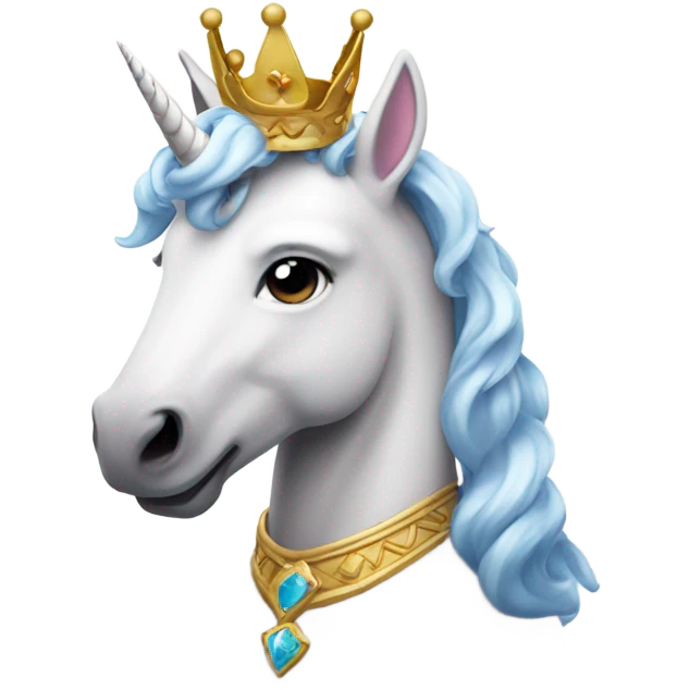 unicorn with a crown emoji