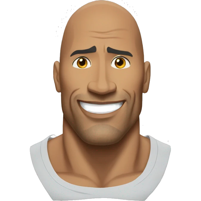 The rock apuntado el dedo hacia arriba emoji