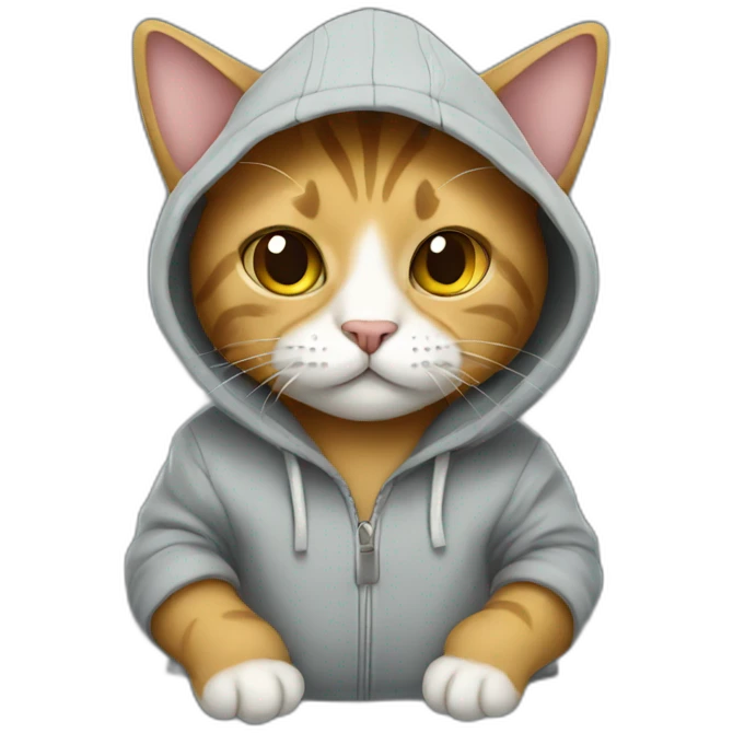cat in a hoodie emoji