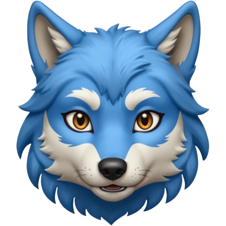 Blue colored female wolf🐺  emoji