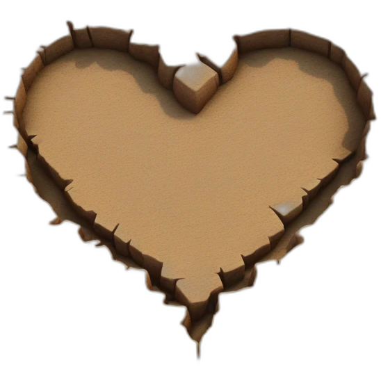 heart built in ground emoji