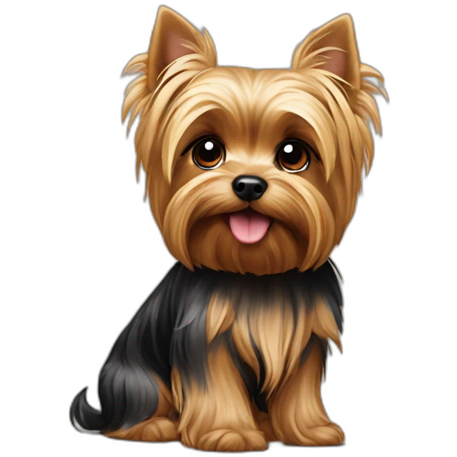 Yorkshire terrier Sur un balai r emoji