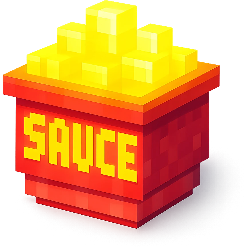сделай соус из фастфуда светящийся, no background  emoji