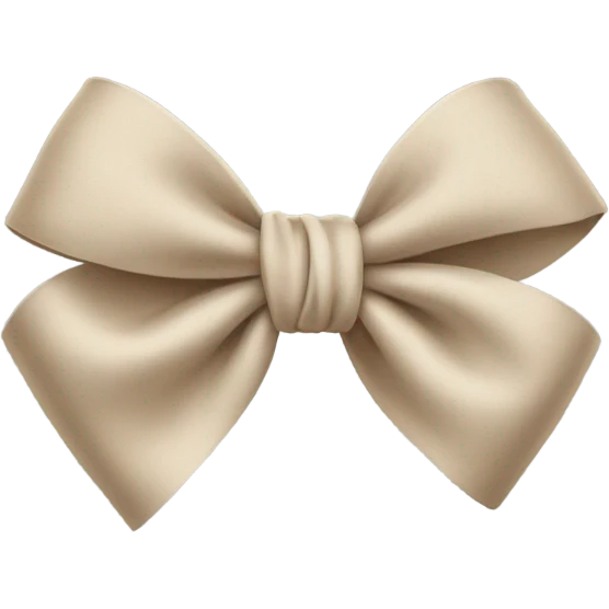 Beige bow emoji