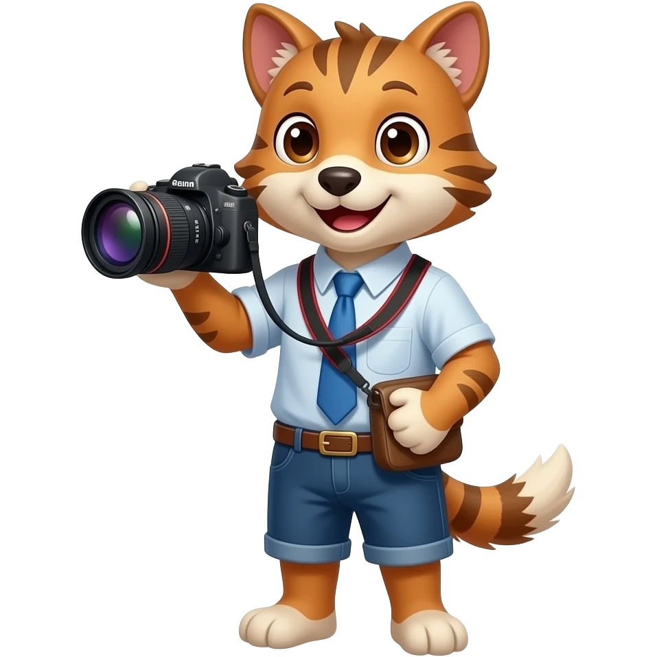 animal journalist with camera emoji