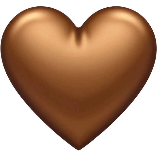 Brown satin heart emoji