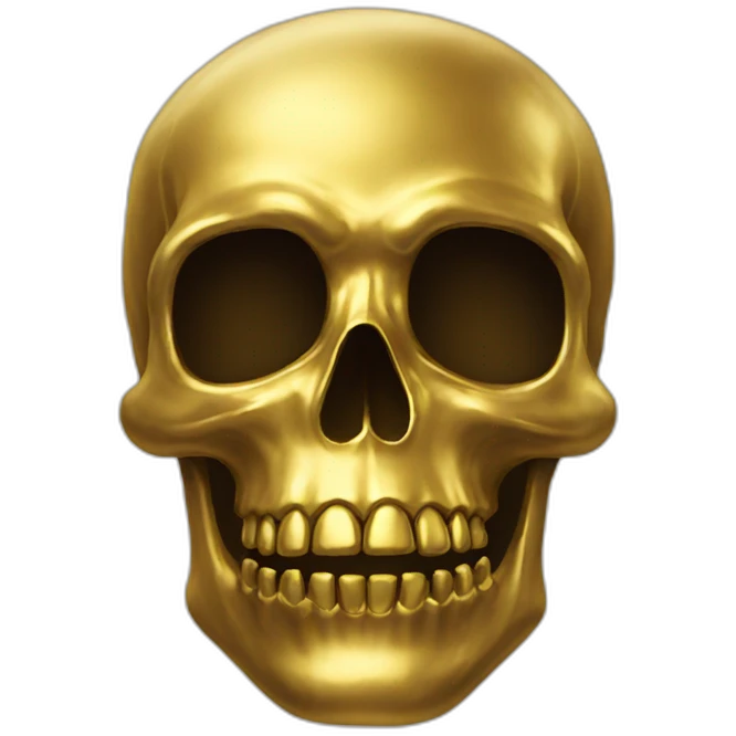 Gold skull emoji