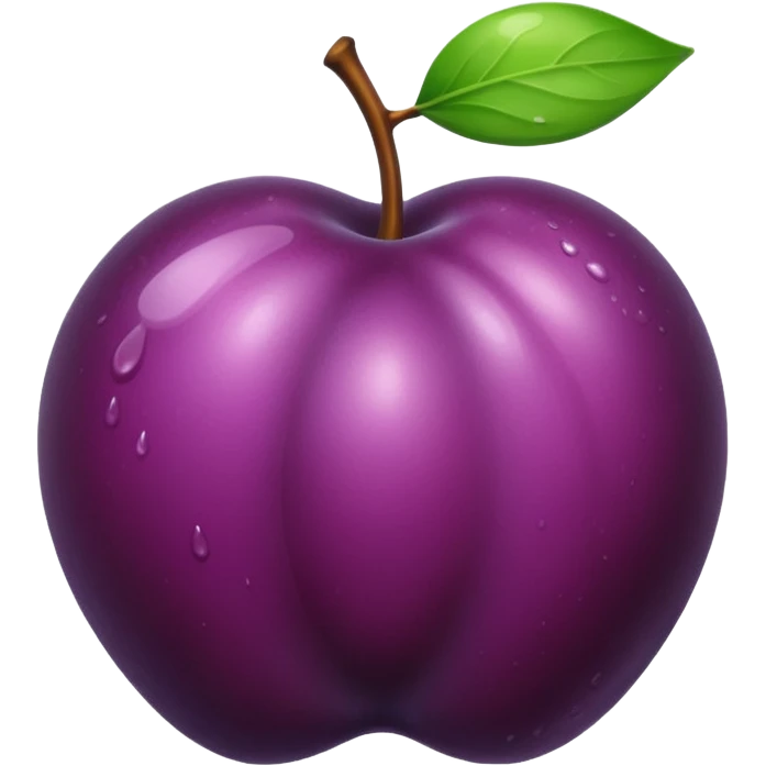 Wet plum emoji