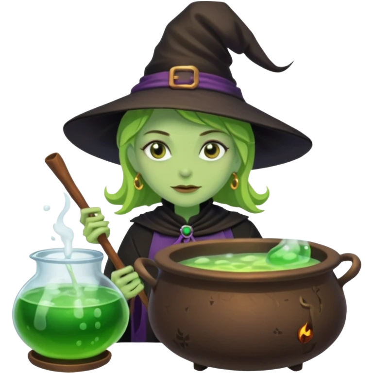 green witch cooking potion emoji