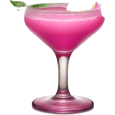 Pink dodge challenger hibiscus and cocktail  emoji