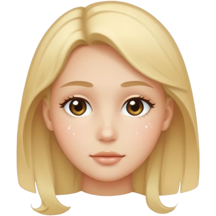 face silhouette with clear skin and sparkles emoji