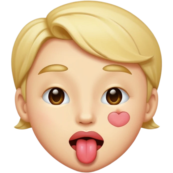 Kissy face with Tongue sticking out and a wink  emoji
