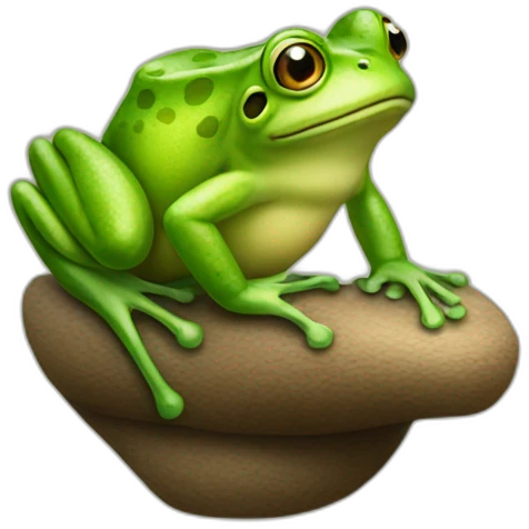 frog on top of a horse emoji