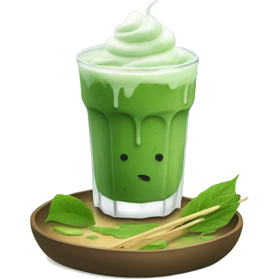 Iced matcha with milk emoji