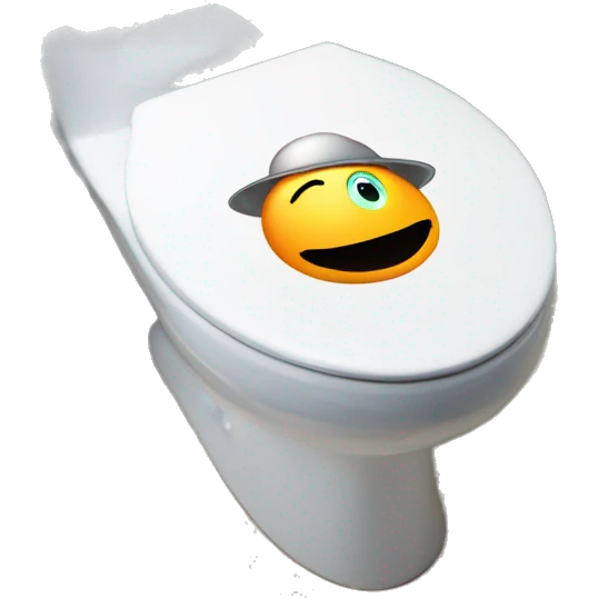 Saturn on the toilet emoji