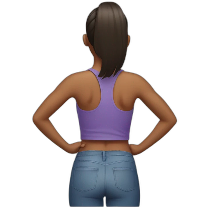 Girl with back muscle emoji