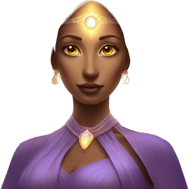 Pleiadian radiant glowing diva woman female third eye emoji