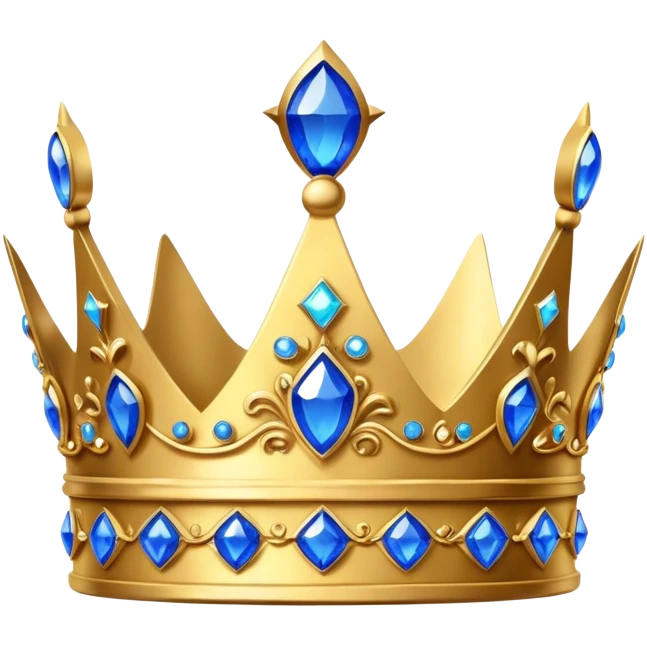 King Crown with blue jewels emoji