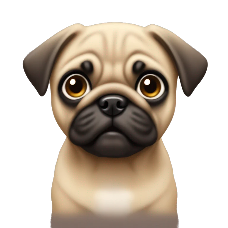 Fawn pug puppy emoji