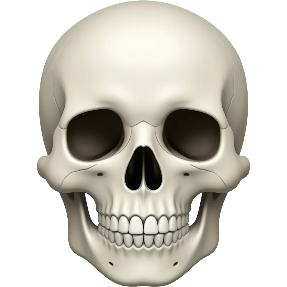 Skull face laughing emoji