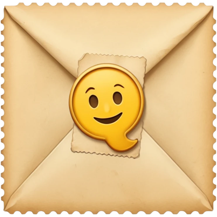 letter with a stamp emoji