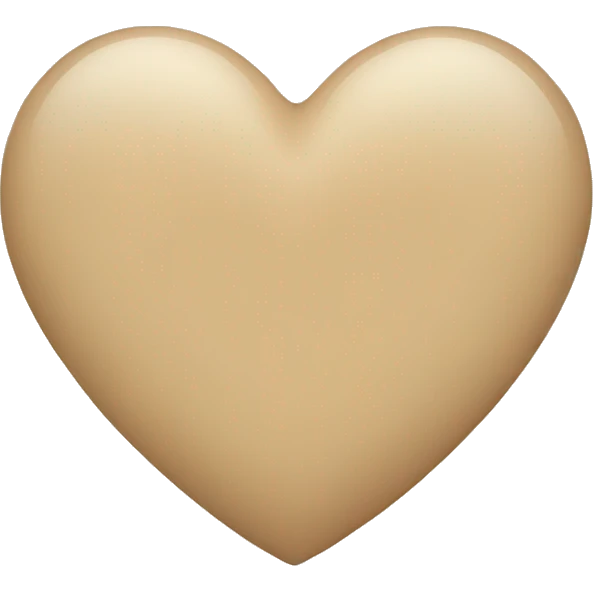 beige heart emoji