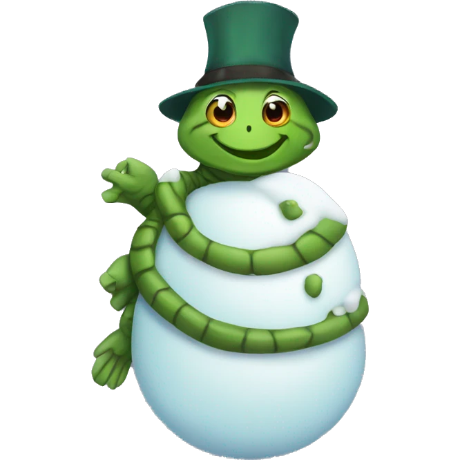 Turtle snowman emoji