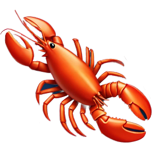 lobster on phone emoji