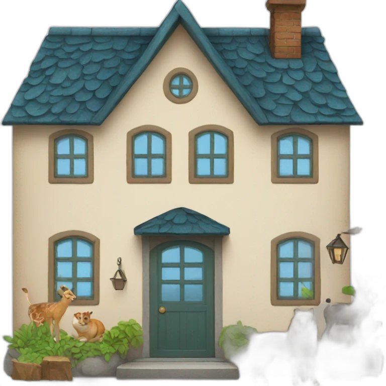 House with animals emoji