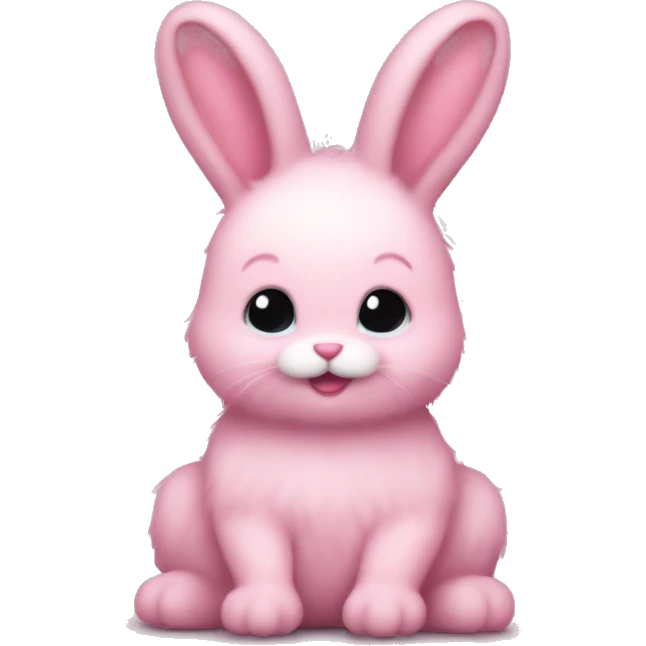 baby pink fuzzy bunny  emoji