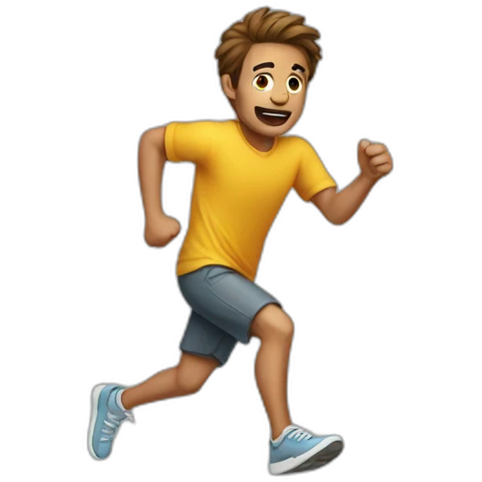 guy who run away emoji