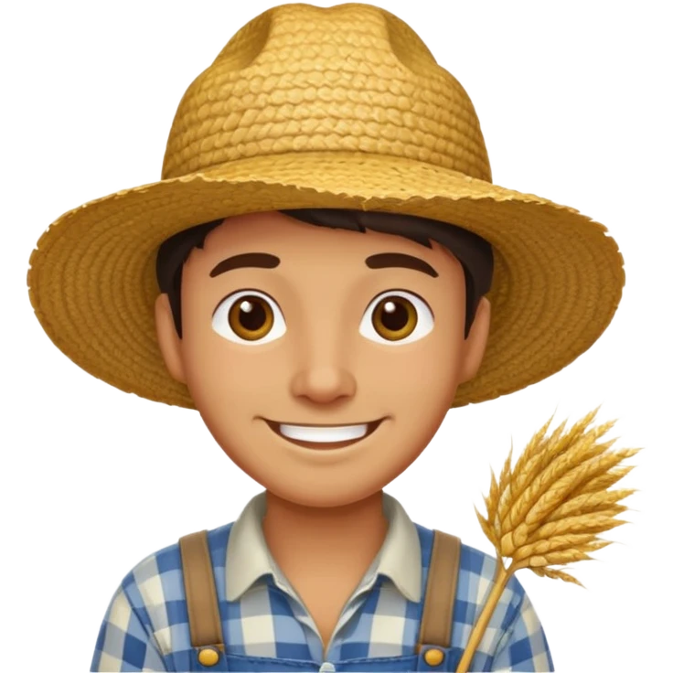 farmer animal with straw hat emoji