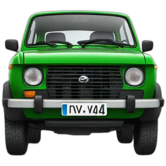 Lada niva in green emoji