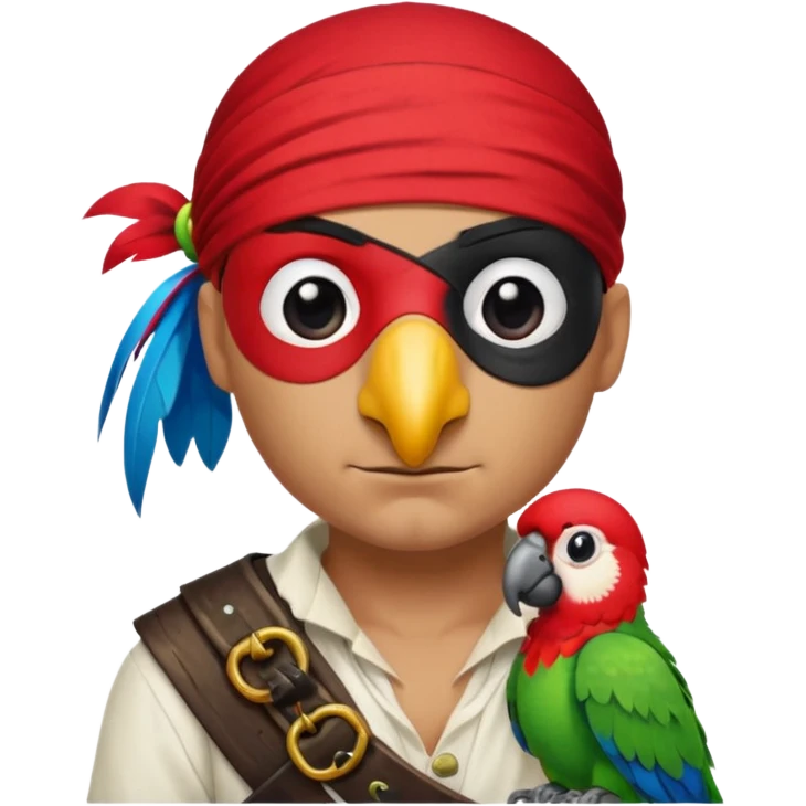 pirate and parrot emoji